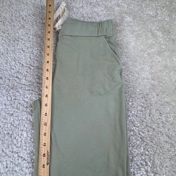 MONROW Crop Wide Leg Lounge Sweatpants Sage Green - Picture 9 of 10